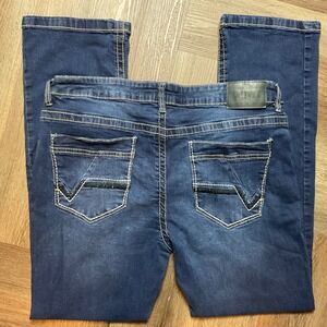 Cultura Men's Jeans‎ 38x32 Straight Fit Dark Wash Blue Denim Vintage Y2K Retro